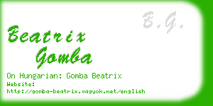 beatrix gomba business card